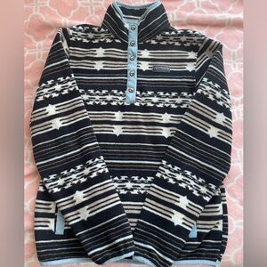 Cinch Black and Cream Patterned Pullover